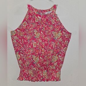 Rose & Olive Pink Floral Blouse